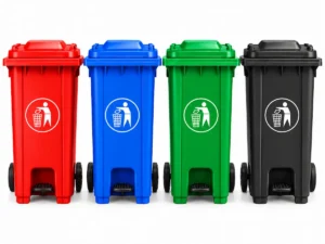 Basurero Industrial con Pedal y Ruedas 120 Litros