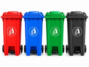 Basurero Industrial con Pedal y Ruedas 240 Litros