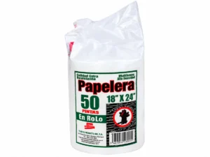 Bolsa Papelera Blanca en Rollo 18 × 24 — 50 unidades