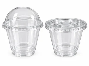 Vasos Plásticos 9.oz Transparentes con Tapa